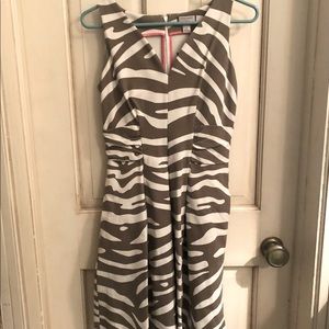 Banana Republic Issa London Collection 2 Ponte Dress Zebra Animal Print